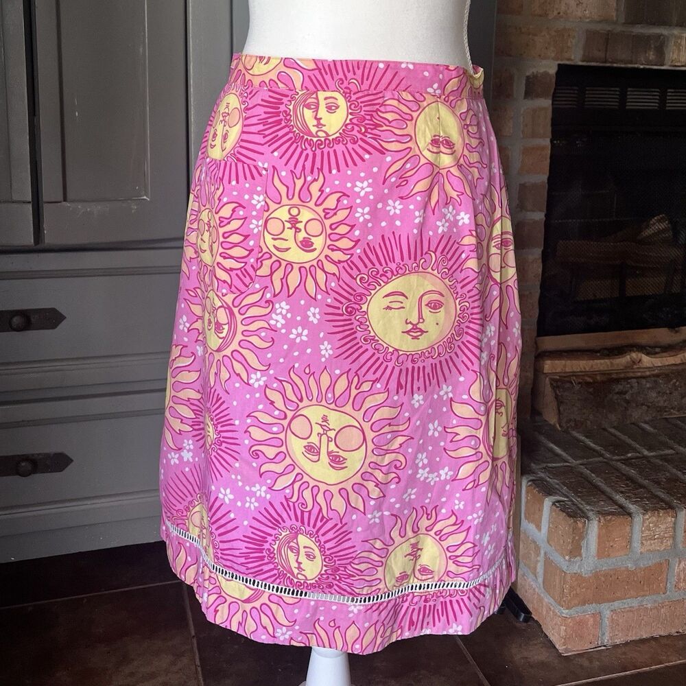 Lilly Pulitzer Vintage Sun of A Gun White Label Midi Skirt GRAIL RARE 10